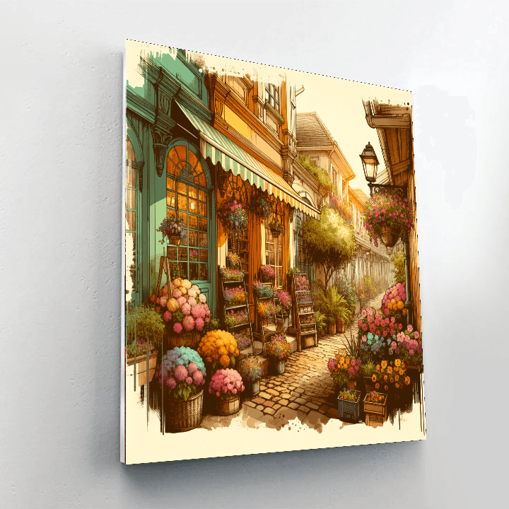 Charming Old Town Alleyway Paint By Numbers Art