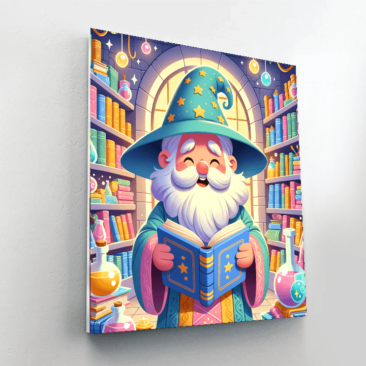 Mystic Wizard's Spellbook DIY Paint By Numbers