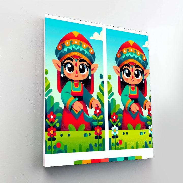 Enchanting Garden Elf Paint By Number