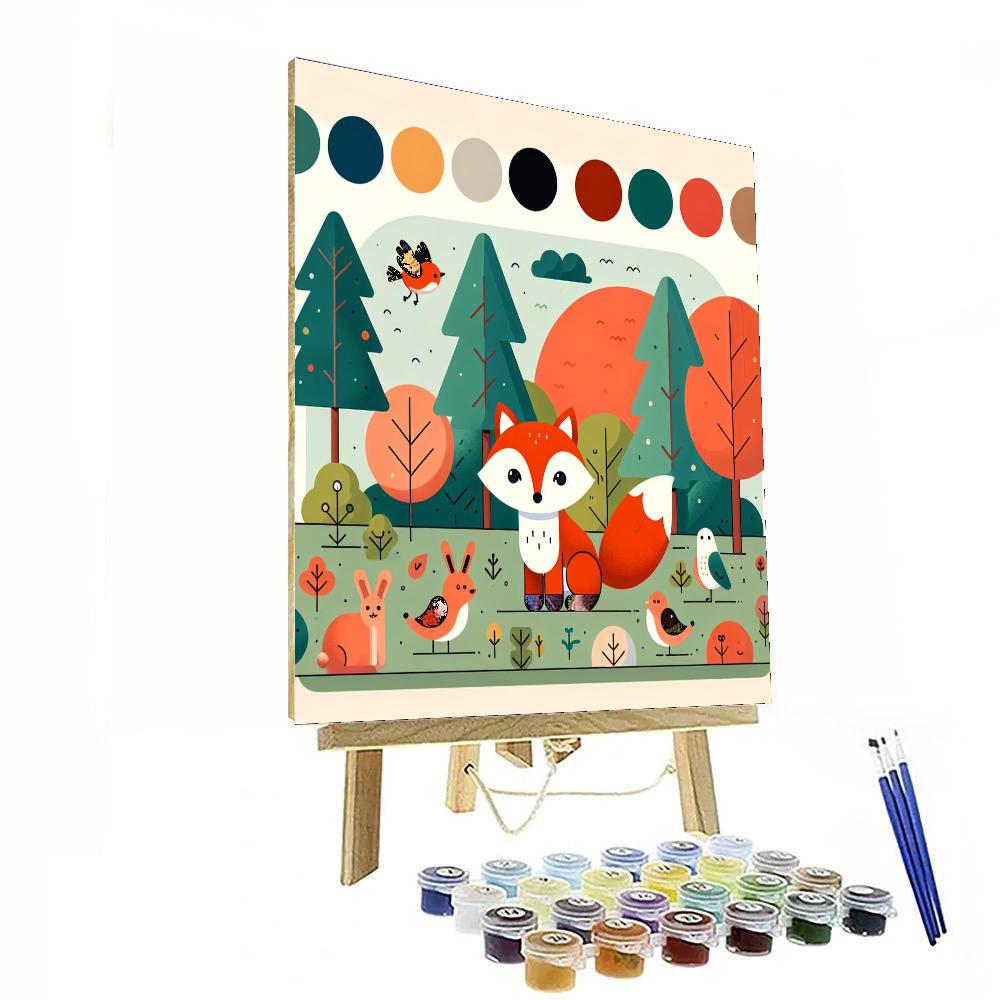 Friendly Fox's Forest Friends Numbered Painting Kits