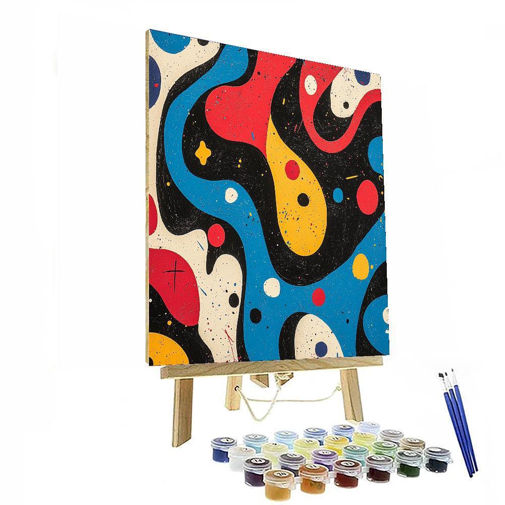 Joan Miró Inspired Joyful Flow Of Color  Numbered Painting Kits