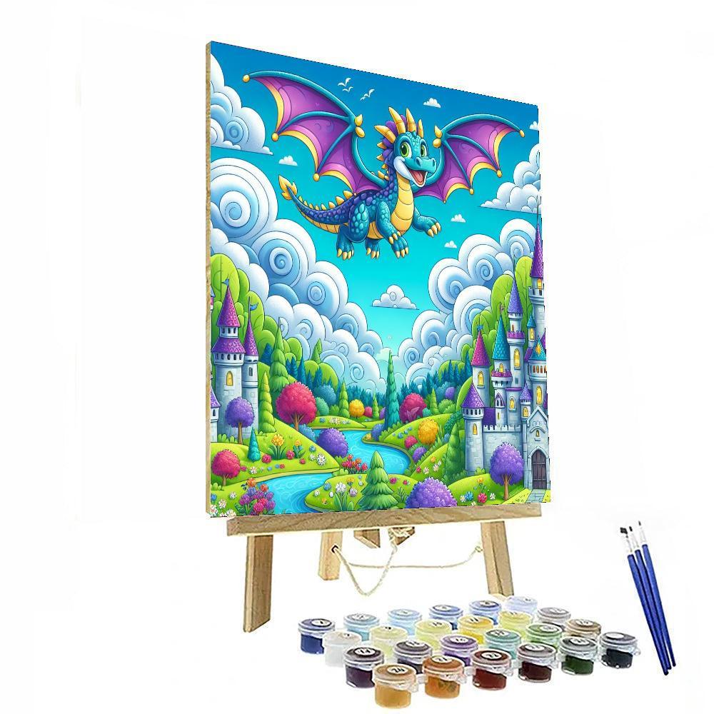 Enchanting Dragon Realm Paint By Numbers Art