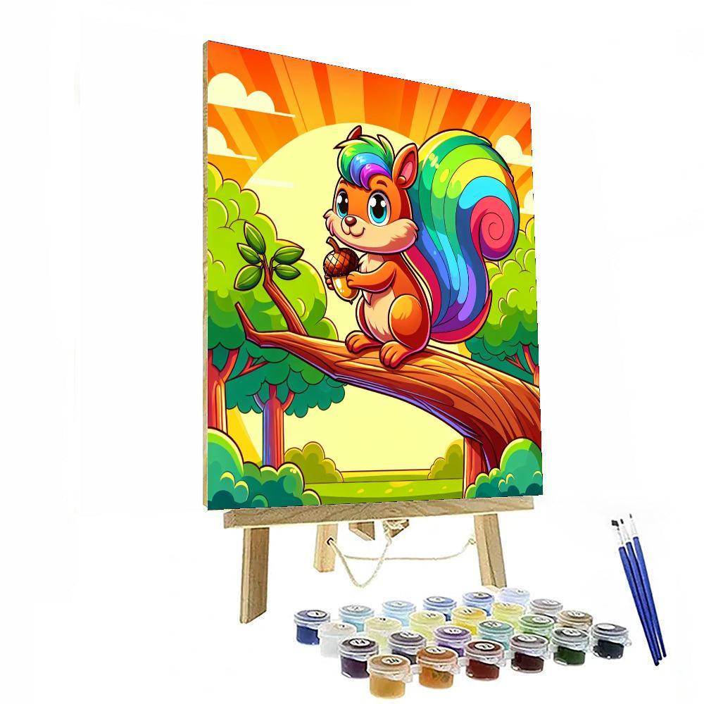 Snazzy Squirrel Paint By Numbers