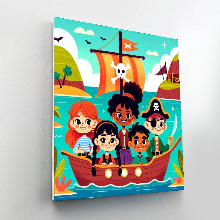 Petite Pirates Adventure Paint By Numbers Art