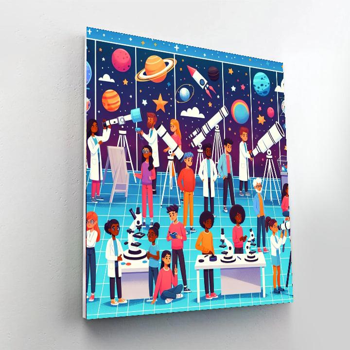 Cosmic Science Fair DIY Paint By Numbers