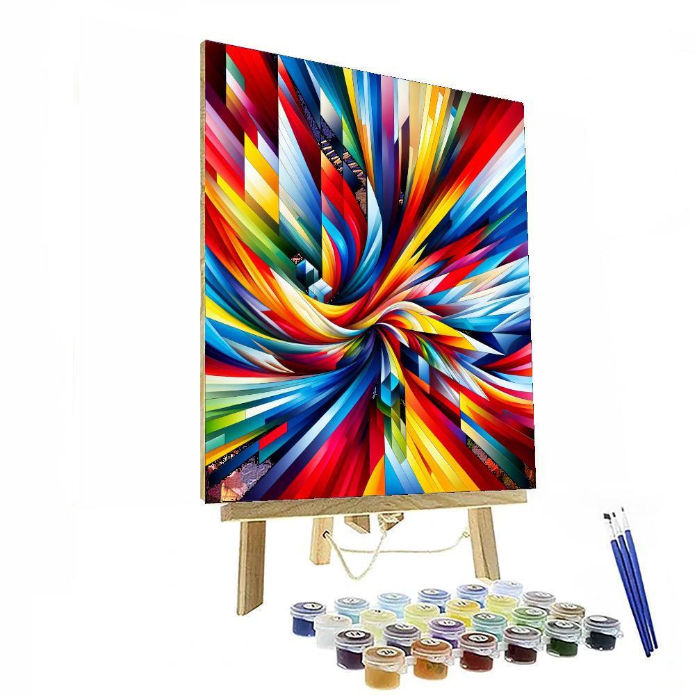 Vibrant Geometric Symphony Painting By Numbers Kit