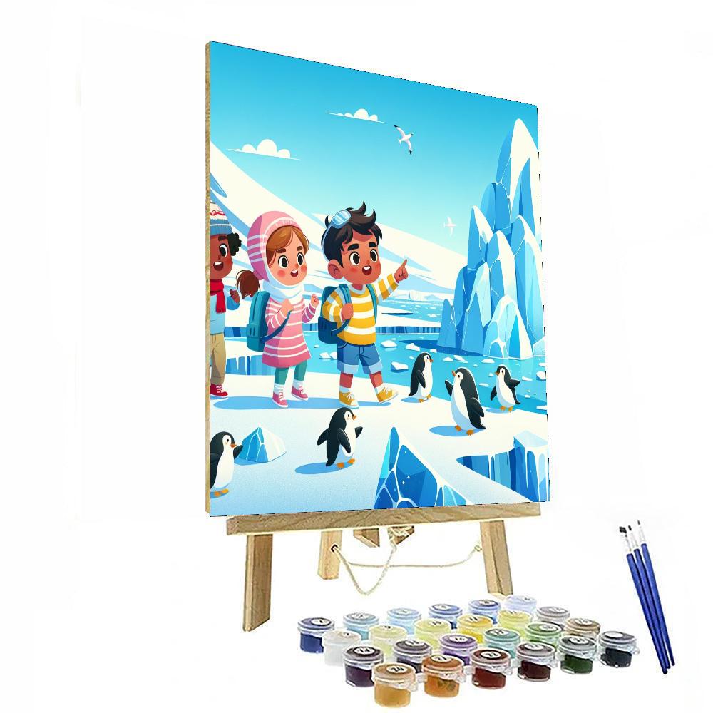 Glistening Glacier Adventure Number Painting