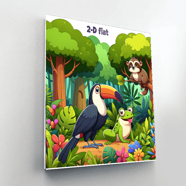 Vibrant Rainforest Adventure Painting By Numbers Kit
