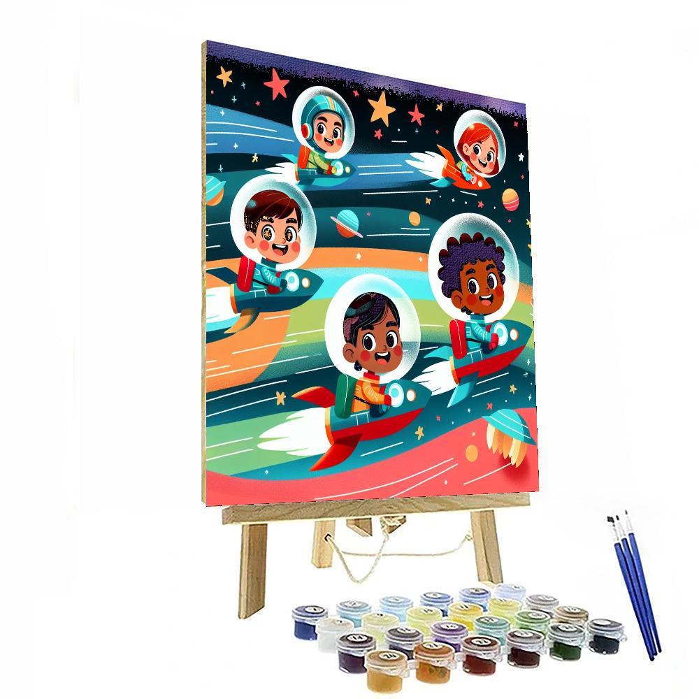 Space Race Adventure Number Painting