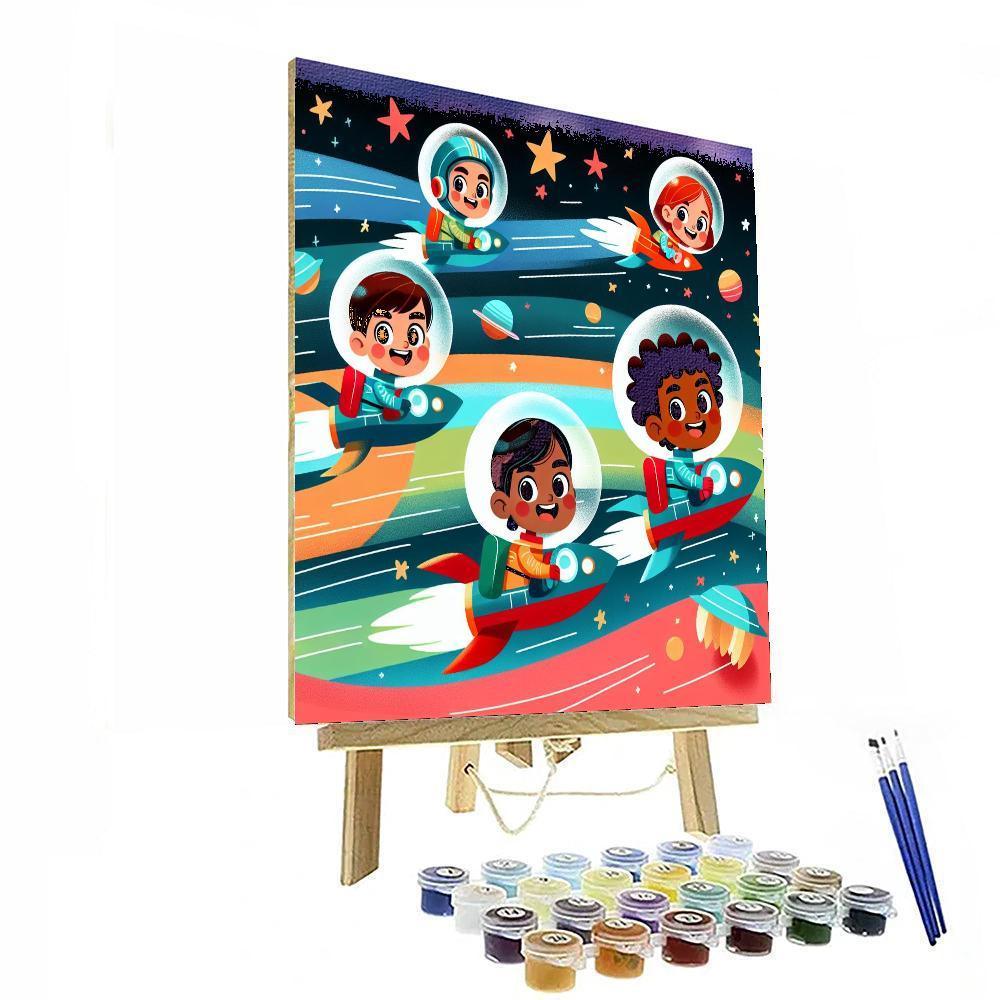 Space Race Adventure Number Painting
