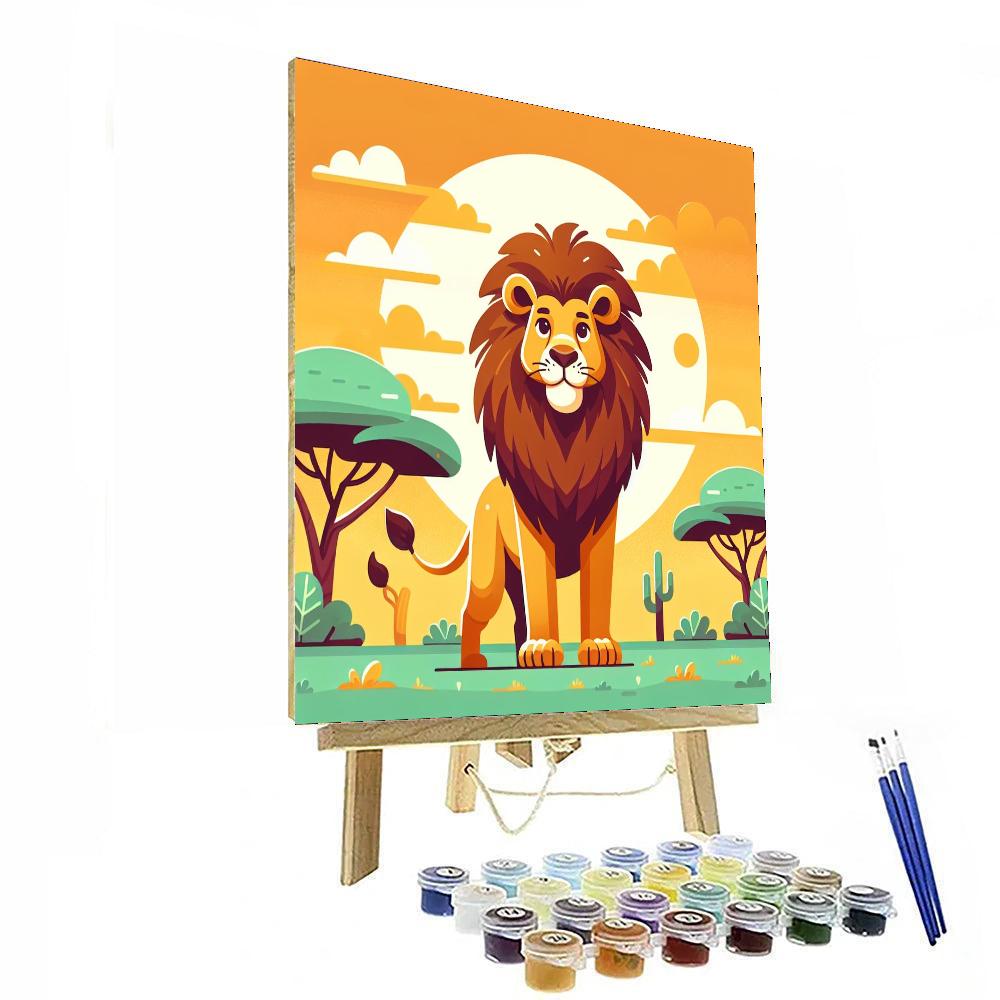 Daring Lion Safari DIY Paint By Numbers