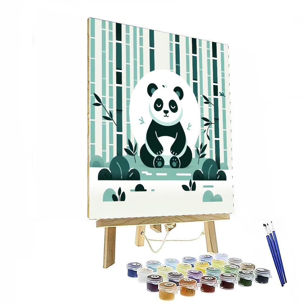 Peaceful Panda Bamboo Grove Numbered Painting Kits