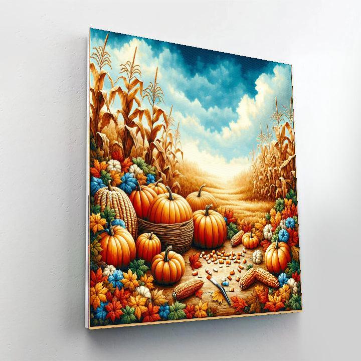 Cheerful Autumn Harvest Painting By Numbers Kit