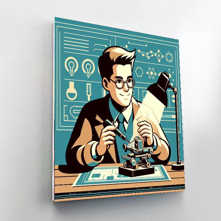 Clever Little Inventor Paint By Numbers Art