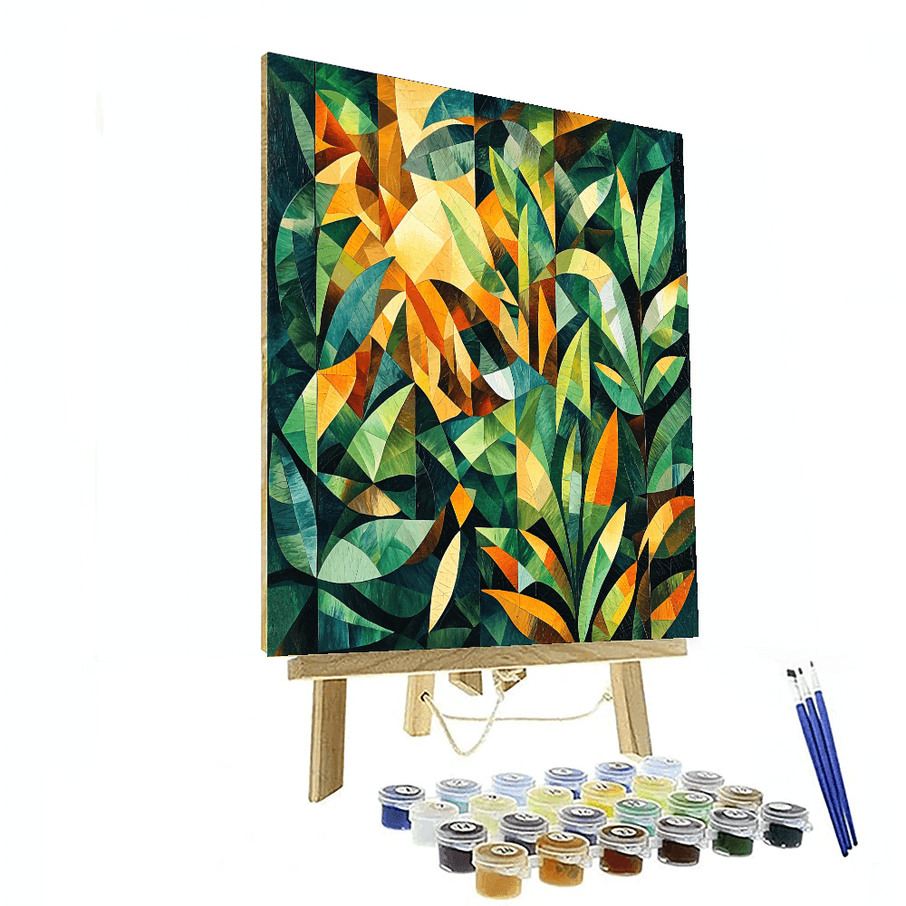 Pablo Picasso Inspired Cubist Jungle  Paint By Color