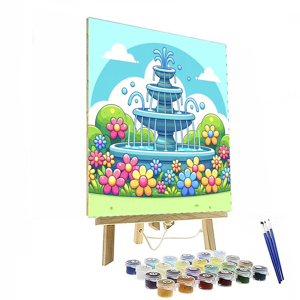 Bubbling Fountain Paint By Numbers Art