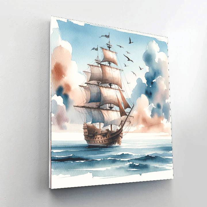 Pirate Ship Voyage Paint By Numbers