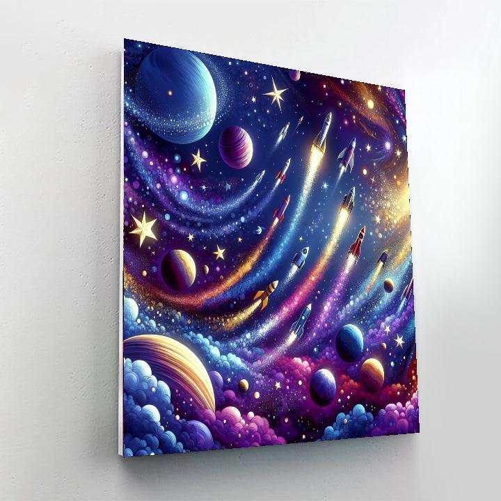 Cosmic Space Expedition Paint By Numbers Kits