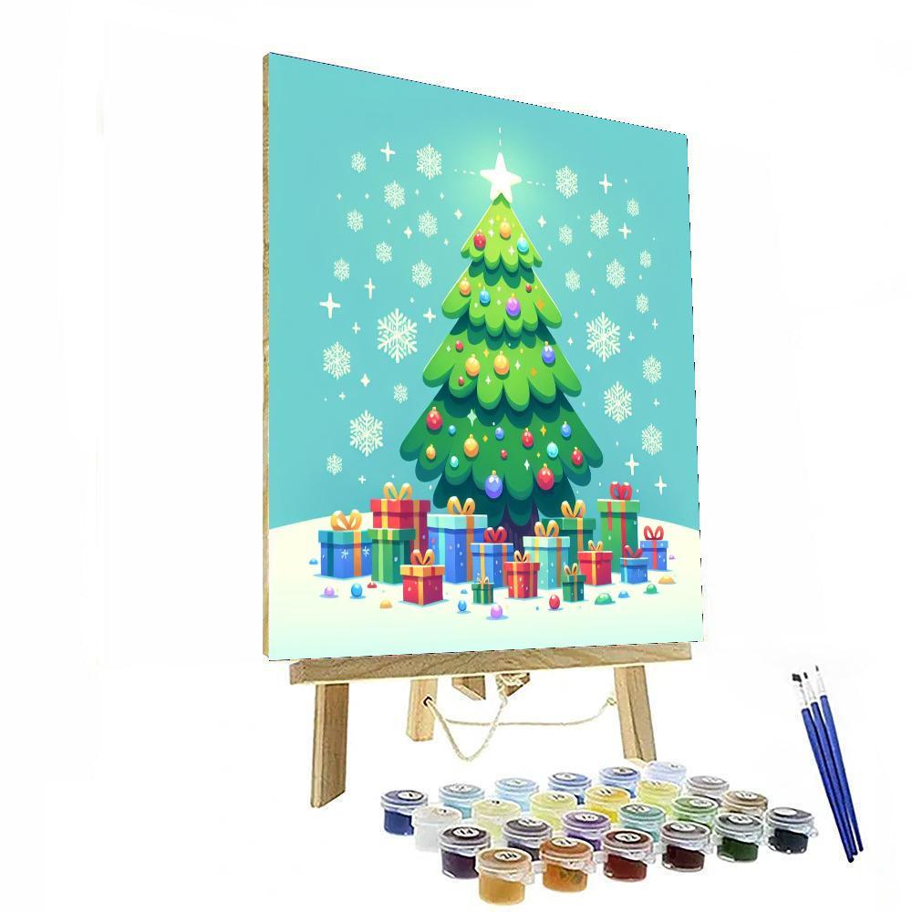 Festive Christmas Tree Numbered Painting Kits