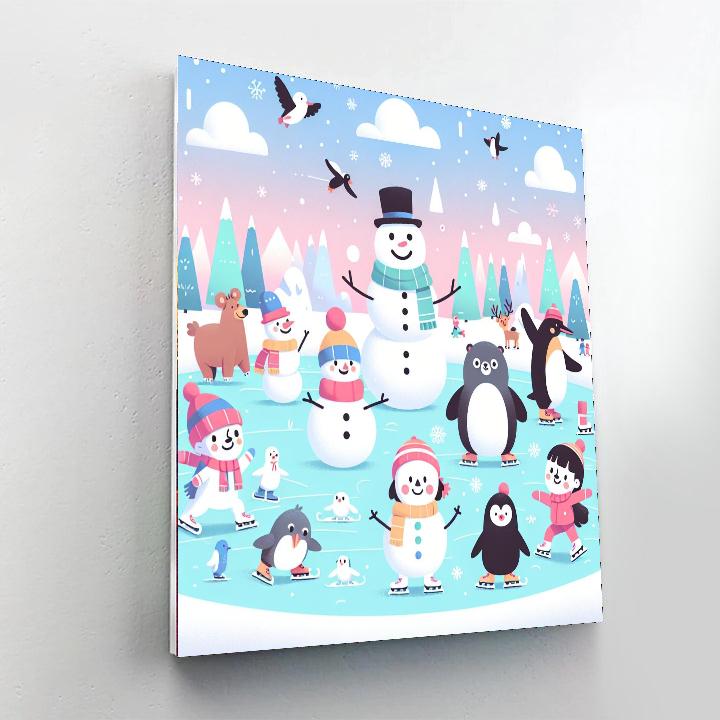 Happy Winter Fun Number Painting