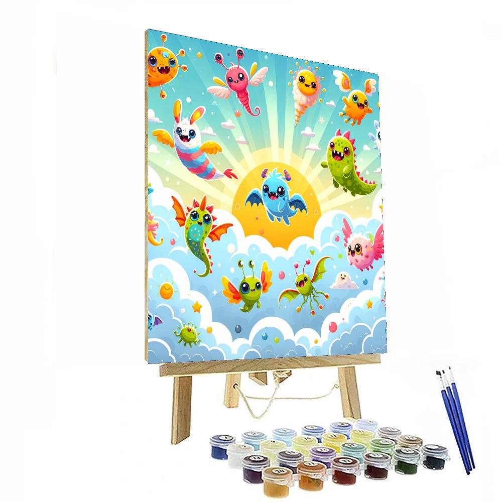 Surreal Sky Creatures Painting Number Kit