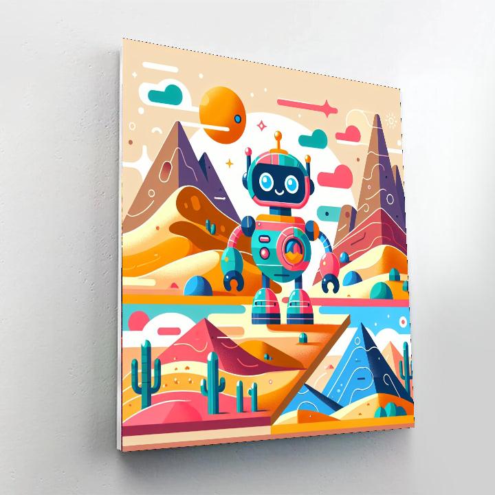 Robot's Adventure Quest DIY Paint By Numbers