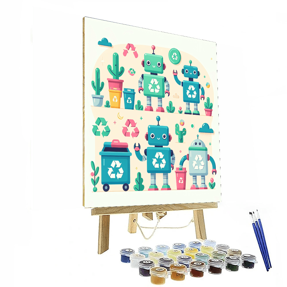 Robot Recyclers Number Painting