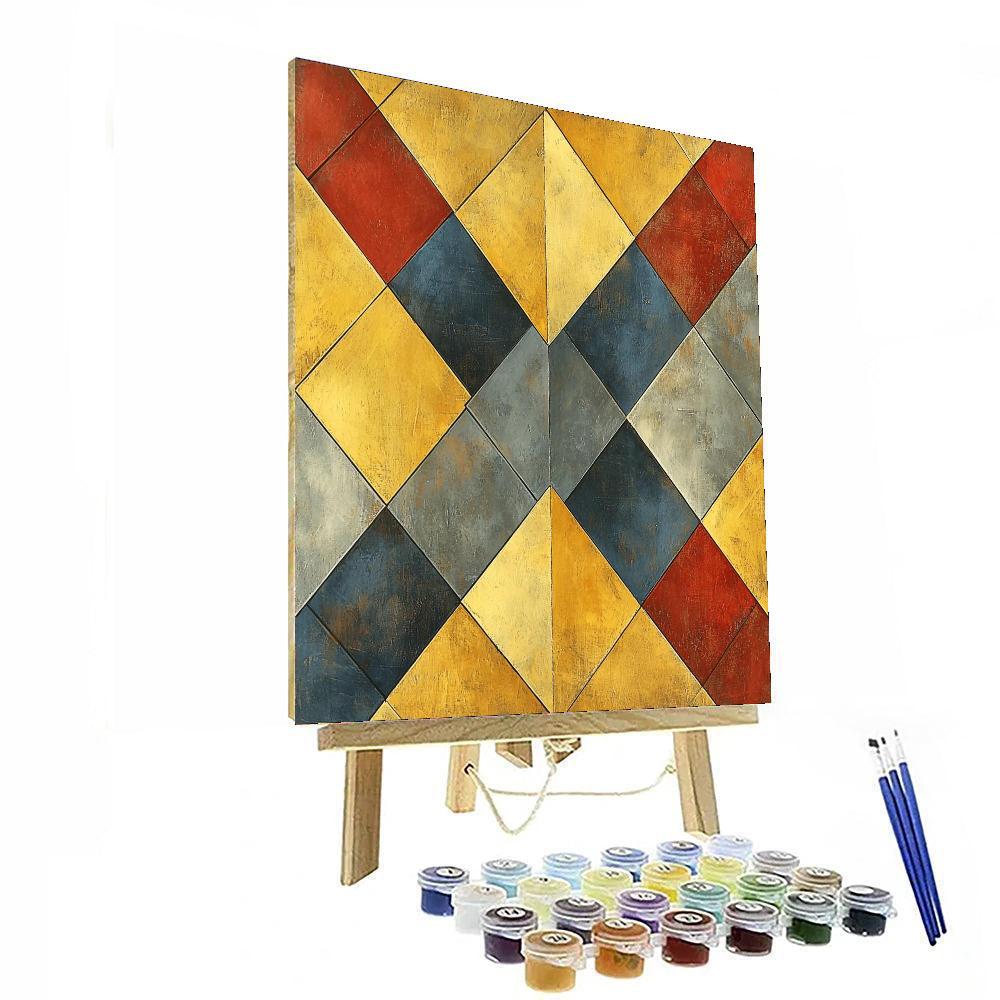 Paul Cézanne Inspired Radiant Geometry  Painting By Numbers Kit