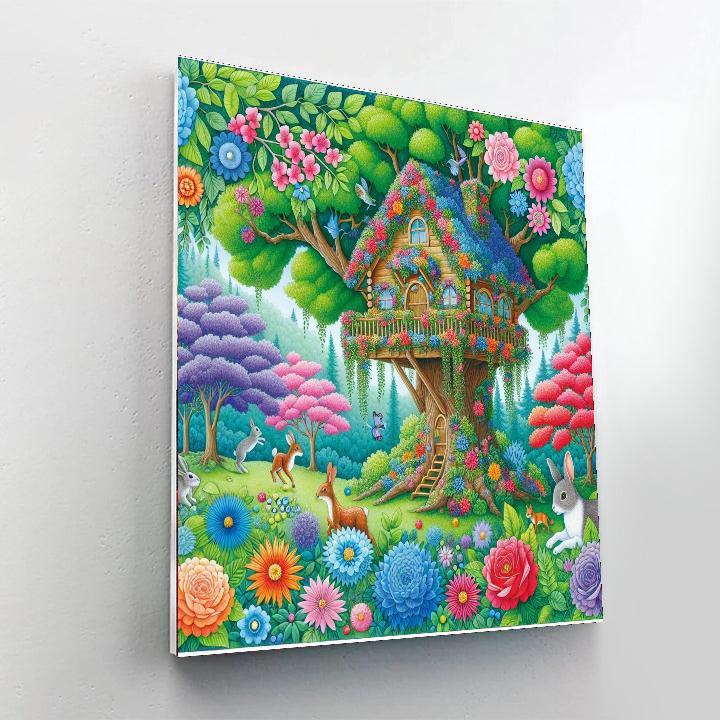 Whimsical Treehouse Retreat Paint By Color