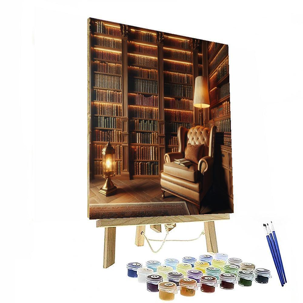 Library's Quiet Escape DIY Paint By Numbers