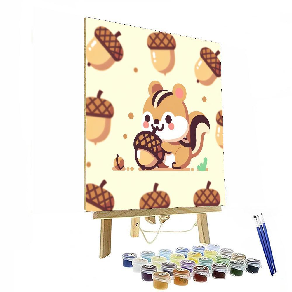 Cheerful Chipmunk Chase Paint By Color