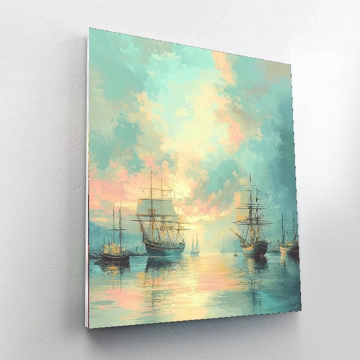 John William Waterhouse Inspired Enchanted Harbor  DIY Paint By Numbers