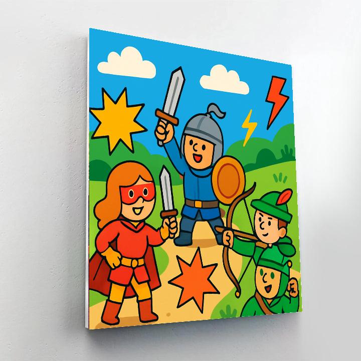Epic Adventures Of Heroes Painting By Numbers Kit