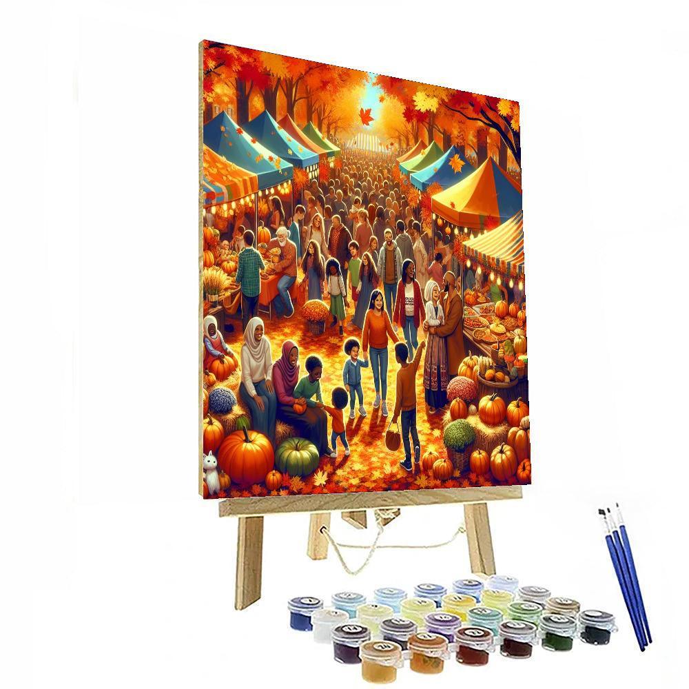Golden Autumn Festival Paint By Color