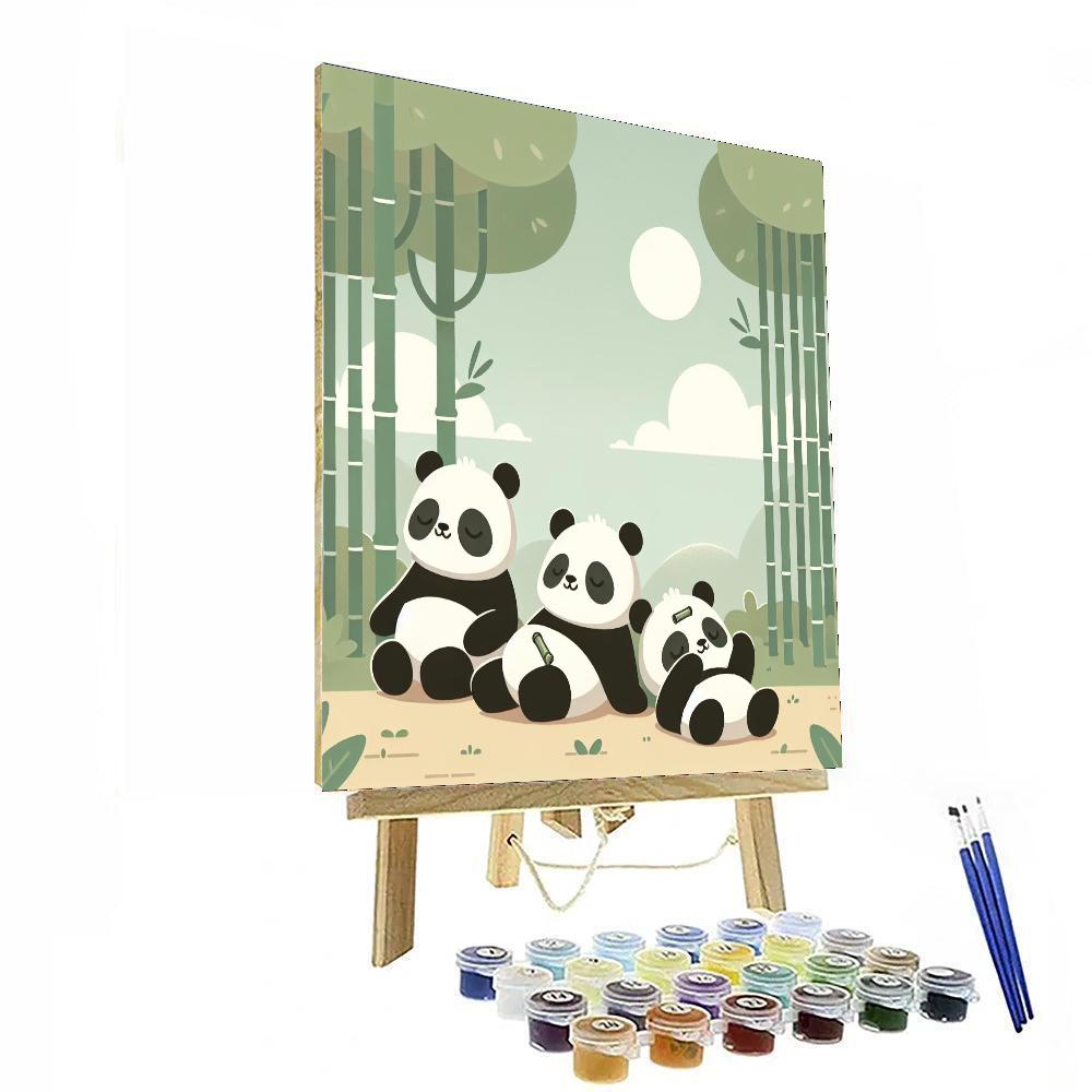 Peaceful Panda Grove Numbered Painting Kits