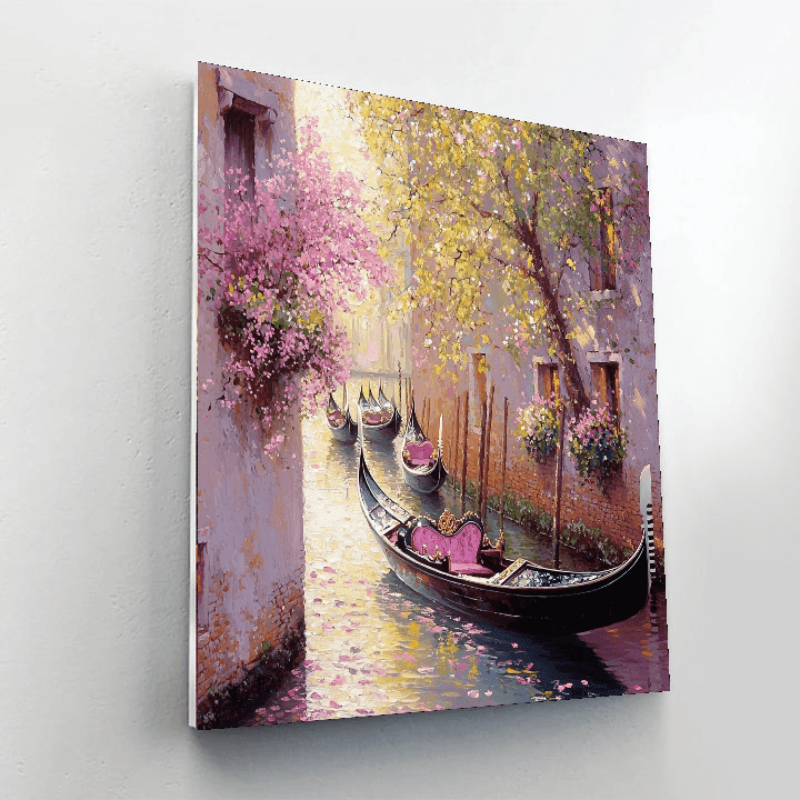 Giovanni Bellini Inspired Gondolas In Spring  Paint By Color