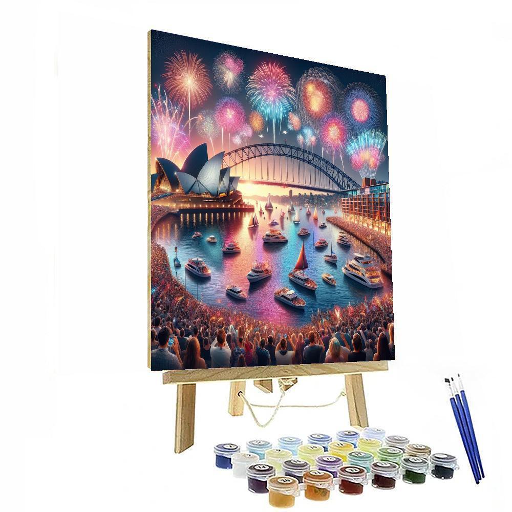 New Year's Eve Fireworks - Sydney DIY Paint By Numbers