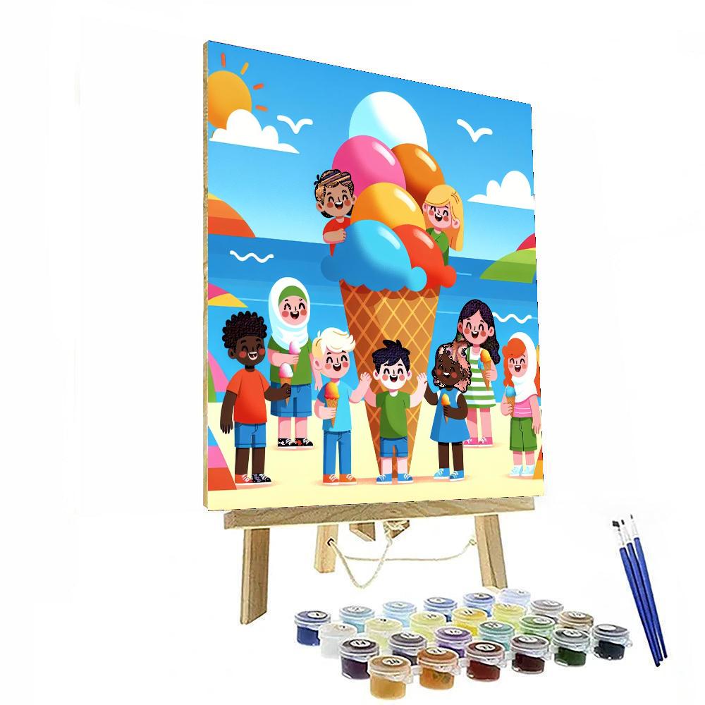 Ice Cream Island Adventure Paint By Numbers