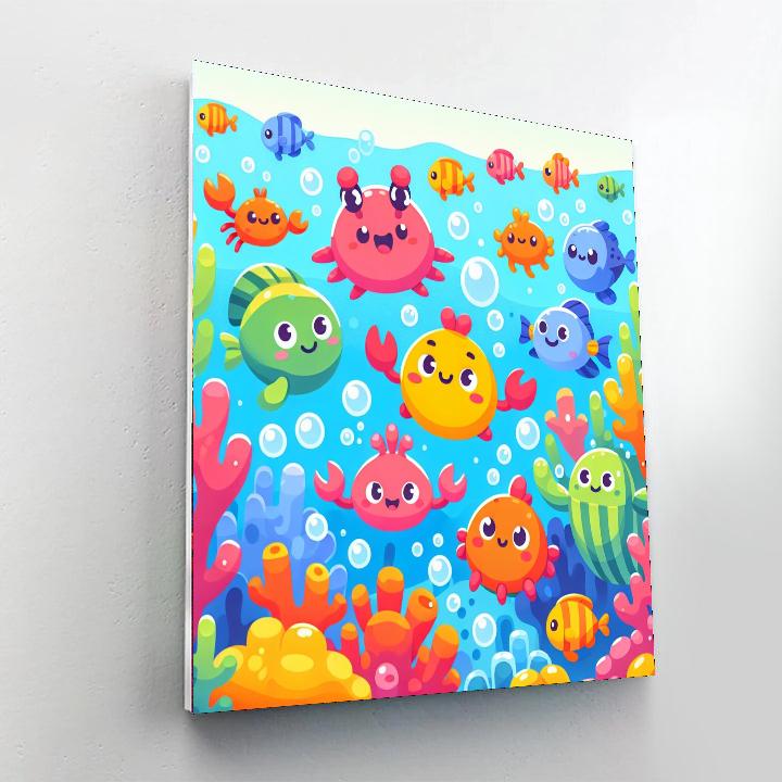 Rainbow Reef Revelry Numbered Painting Kits