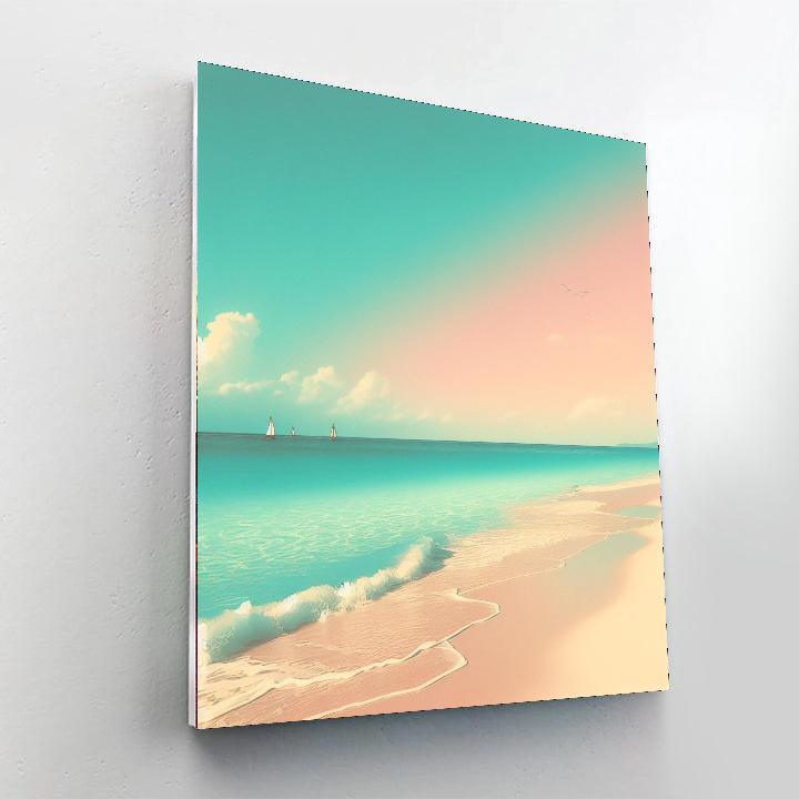 Pastel Coastal Escape DIY Paint By Numbers