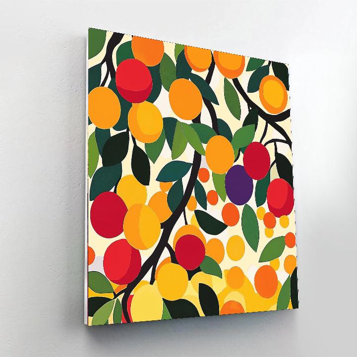 Henri Matisse Inspired Whimsical Fruit Orchard  Painting Number Kit