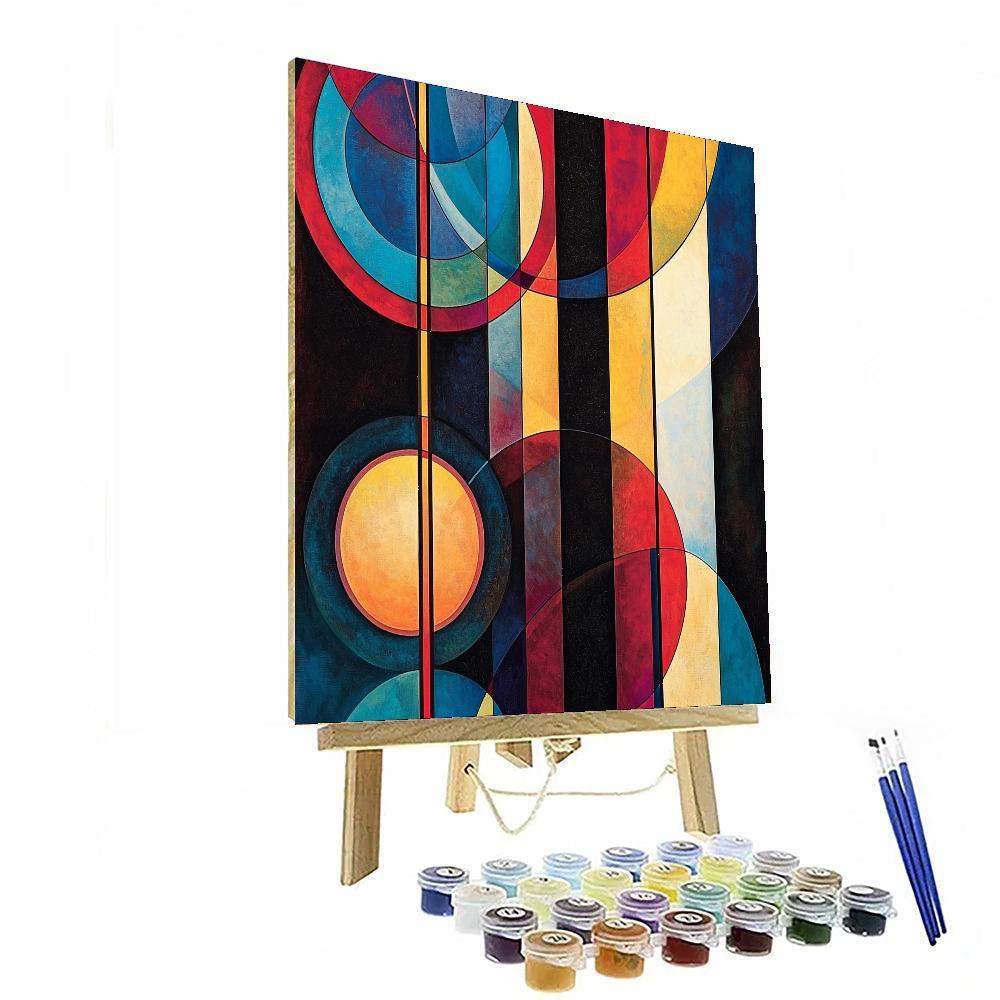 Wassily Kandinsky Inspired Time Travel In Abstract  Painting By Numbers Kit