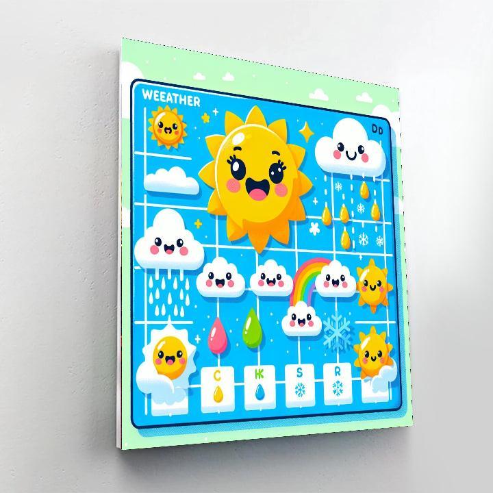 Colorful Weather Chart Paint By Number