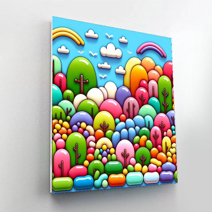 Joyous Jellybean World Painting By Numbers Kit