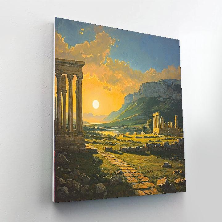 Cole Inspired Ancient Ruins At Dawn  Paint By Numbers