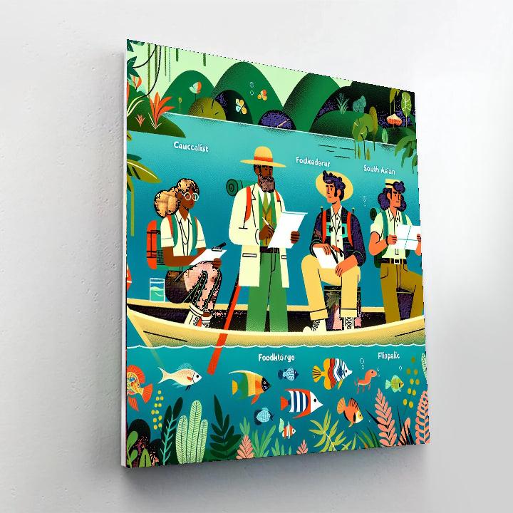 The Secret Lagoon Expedition Painting By Numbers Kit