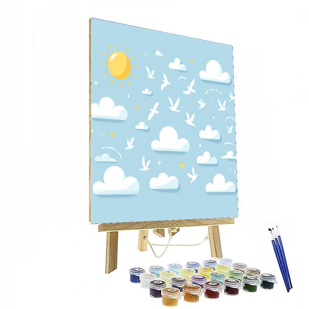Calming Clouds Numbered Painting Kits