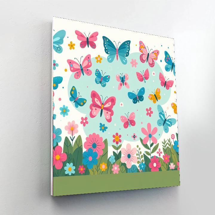 Wondrous Butterfly Garden DIY Paint By Numbers