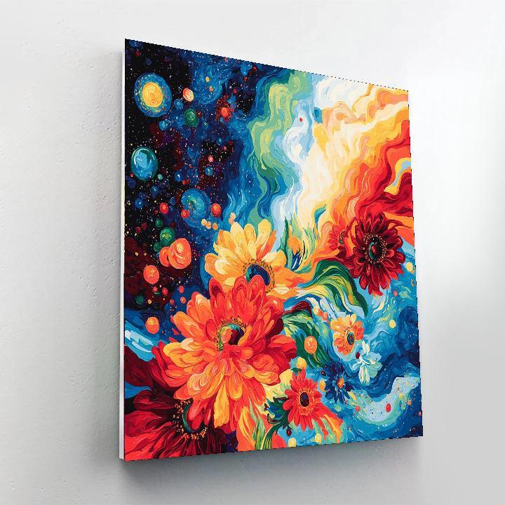 Dali Inspired Cosmic Flora  Painting By Numbers Kit
