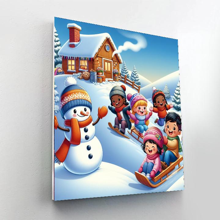 Whimsical Winter Scenes Number Painting
